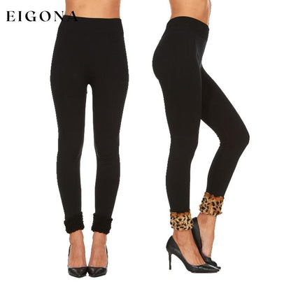 2-Pack: Women's Cuffed Fleece Leggings L XL __stock:450 bottoms refund_fee:800