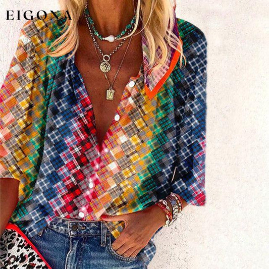 Casual Colorful Blouse Multicolor best Best Sellings clothes Plus Size Sale tops Topseller