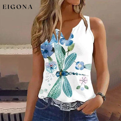 Trendy Dragonfly Design Sleeveless Tank Top best Best Sellings clothes Plus Size Sale tops Topseller