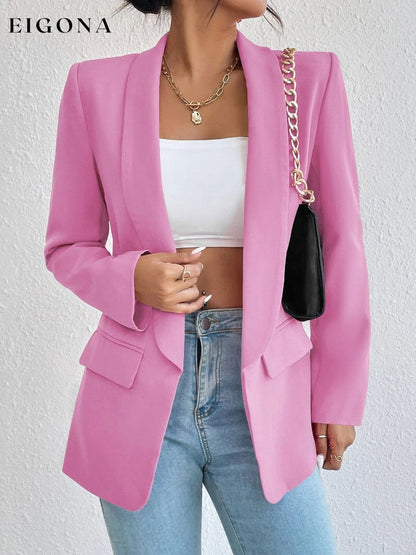 Shawl Collar Long Sleeve Blazer Blush Pink blazer clothes G@S long sleeve Ship From Overseas Shipping Delay 09/29/2023 - 10/04/2023