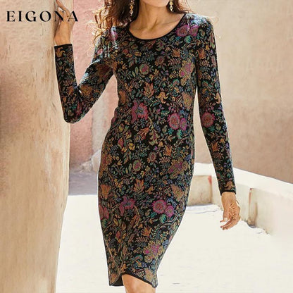 Vintage Floral Dress Multicolor best Best Sellings casual dresses clothes Plus Size Sale short dresses Topseller