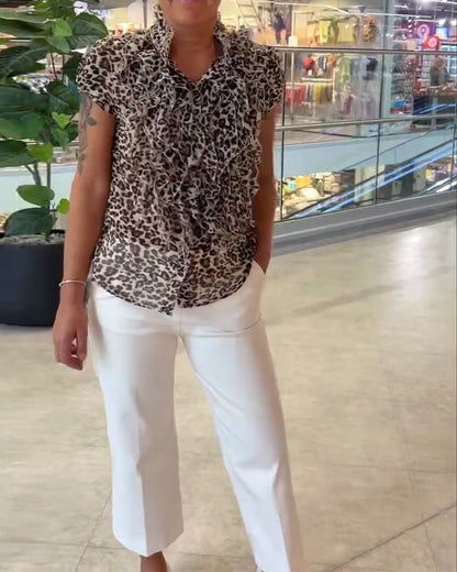 Freizeithemd mit Leopardenmuster