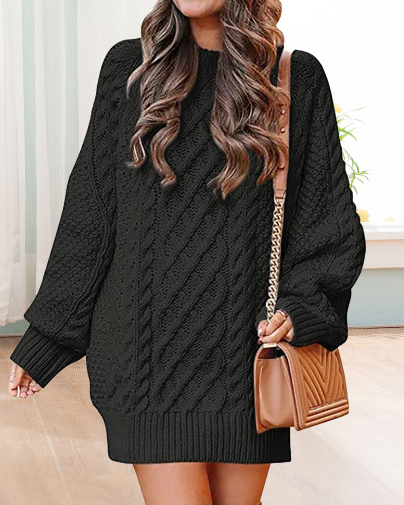 Solid color long sleeve loose pullover sweater 2024 f/w pullovers