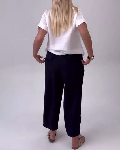 Lässiges Hosenset mit Print und Taschen