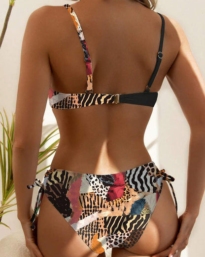 Sexy Bikini mit Kontrastdruck