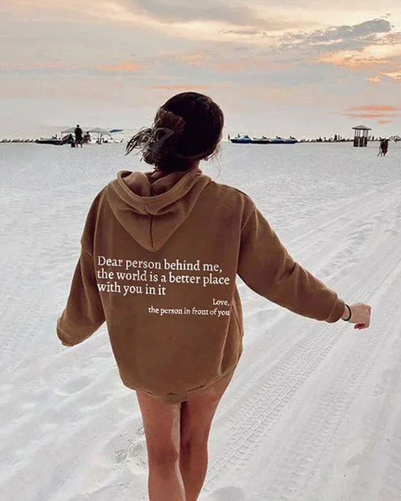 Dear Person Behind Me' Sweatshirt 2024 f/w hoodies spring