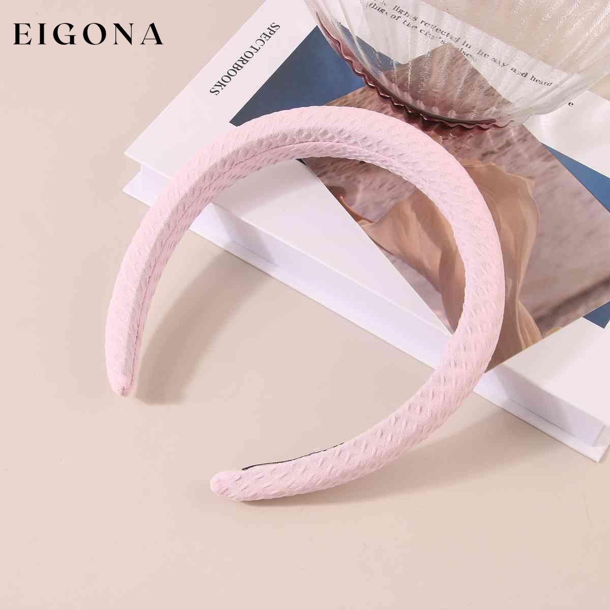 Wide Waffle Headband Blush Pink One Size clothes G#Y Ship From Overseas