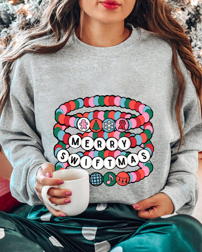 Women's Merry Swiftmas Sweatshirt 2024 f/w christmas hoodies & sweatshirts women's christmas