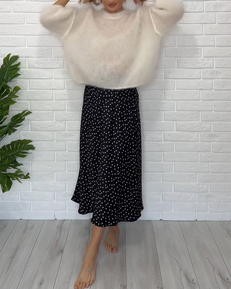 Simple Polka Dot Slim Skirt 2024 f/w skirts