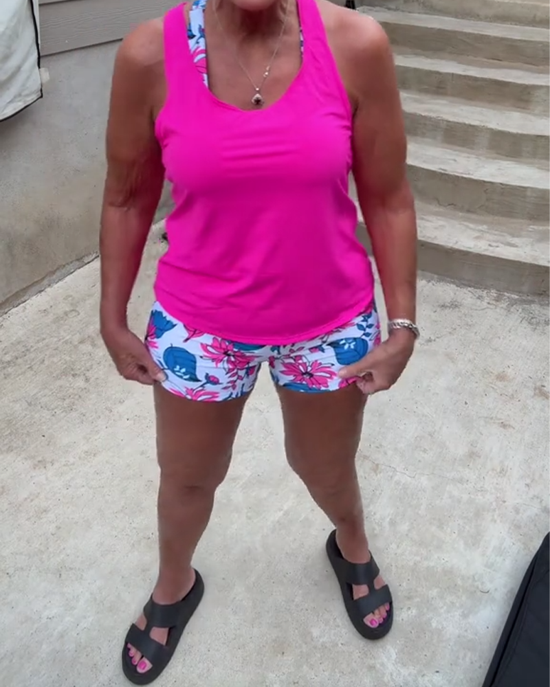 Bedruckter zweiteiliger Badeanzug