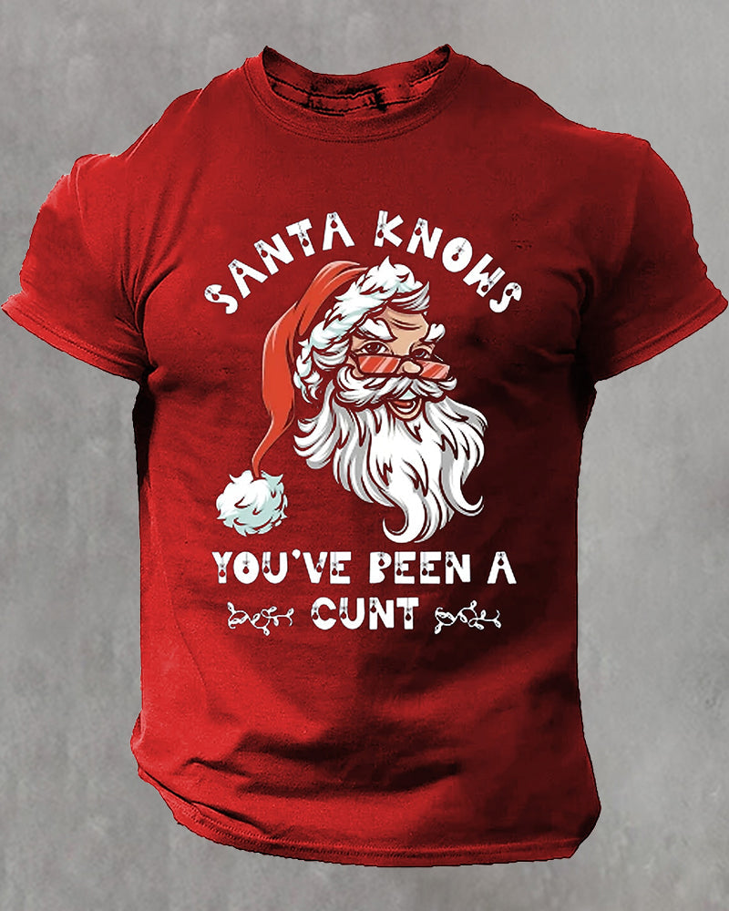 Men's Santa Claus Merry Christmas funny christmas T shirt christmas summer t-shirts man