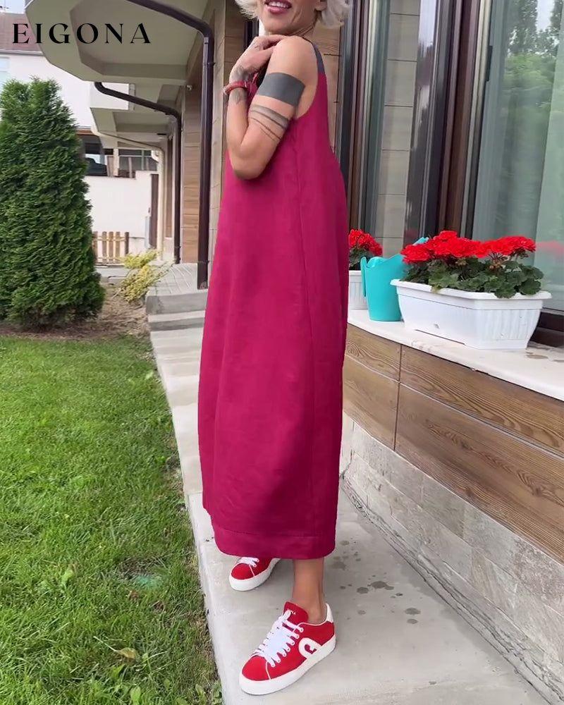 Sleeveless solid color casual dress casual dresses summer