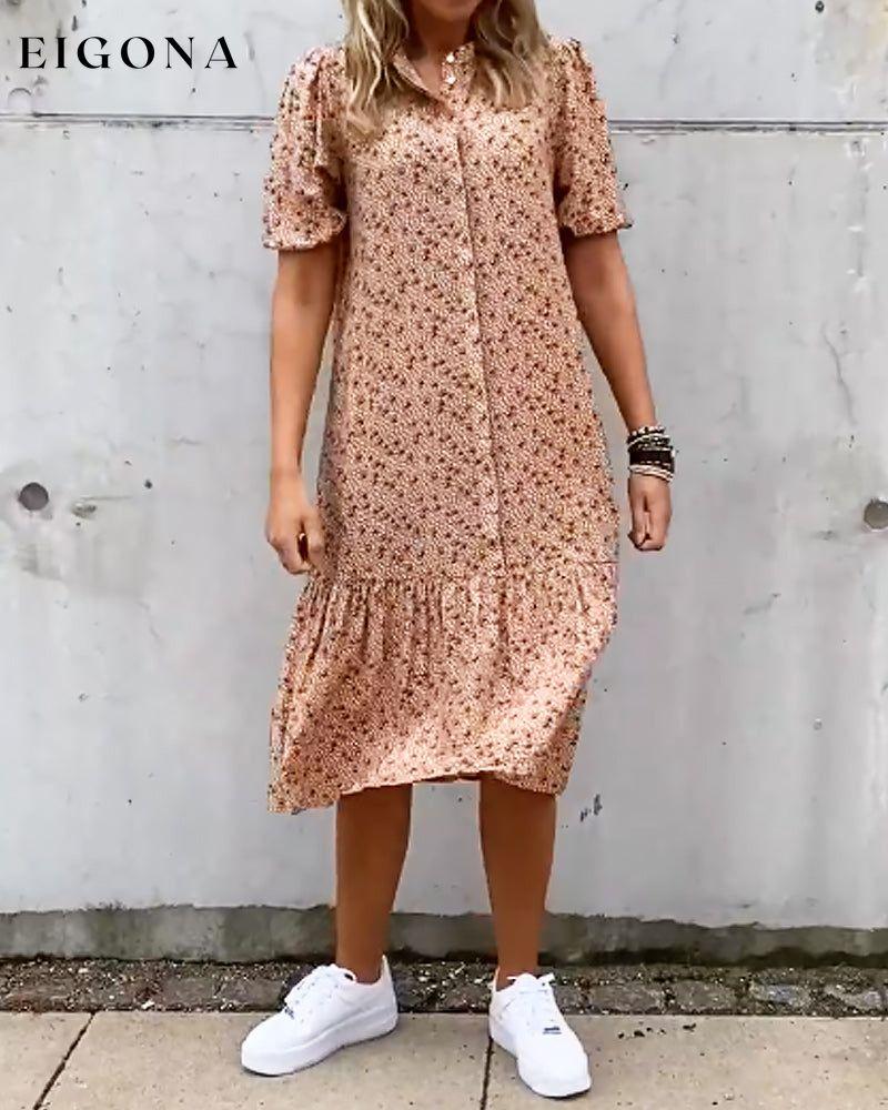 Short sleeve print shift dress 23BF 23BK Casual Dresses Clothes Dress Dresses Summer