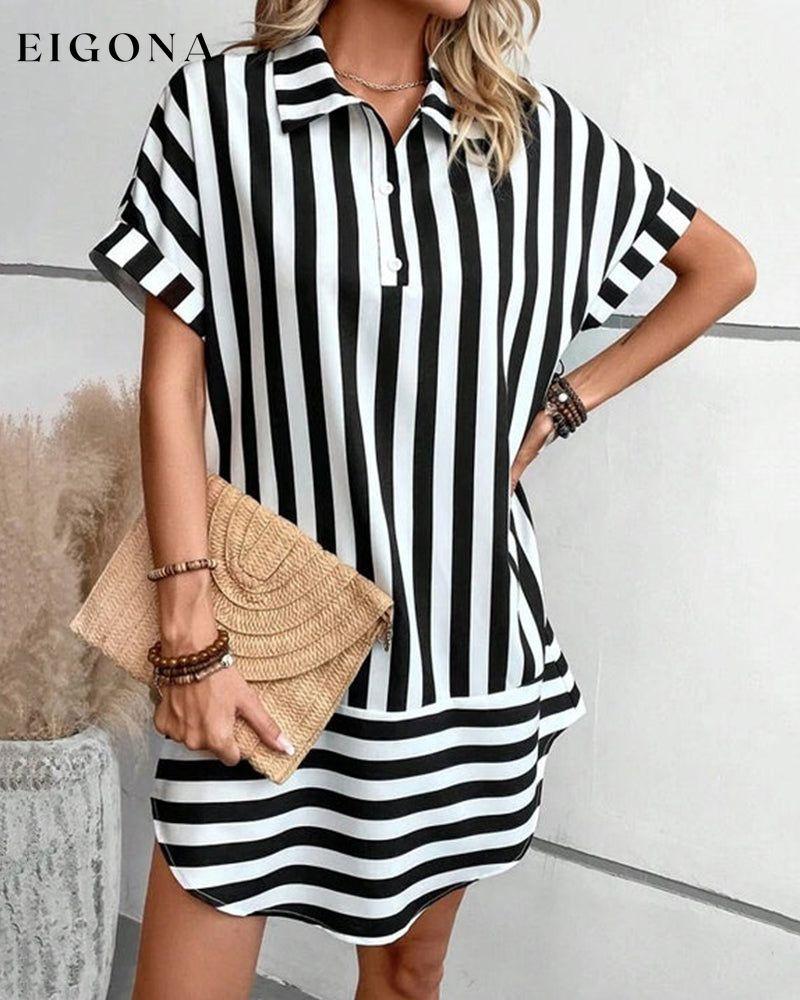 Stripe Print Shirt dress 23BF Casual Dresses Clothes Dress Dresses Summer