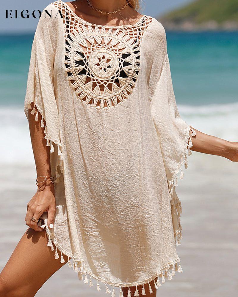 Beach Cover up with Tassels 23BF Clothes Cover-Ups Spring Summer Swimwear