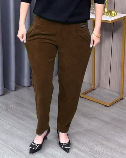 Solid Color Stretch Skinny Pants