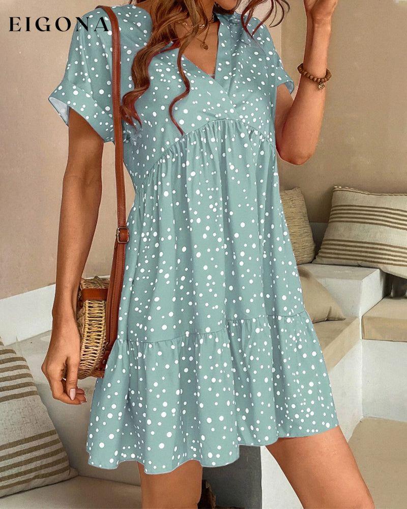 V Neck Polka Dot Print Dress 23BF Casual Dresses Clothes Dresses Spring Summer