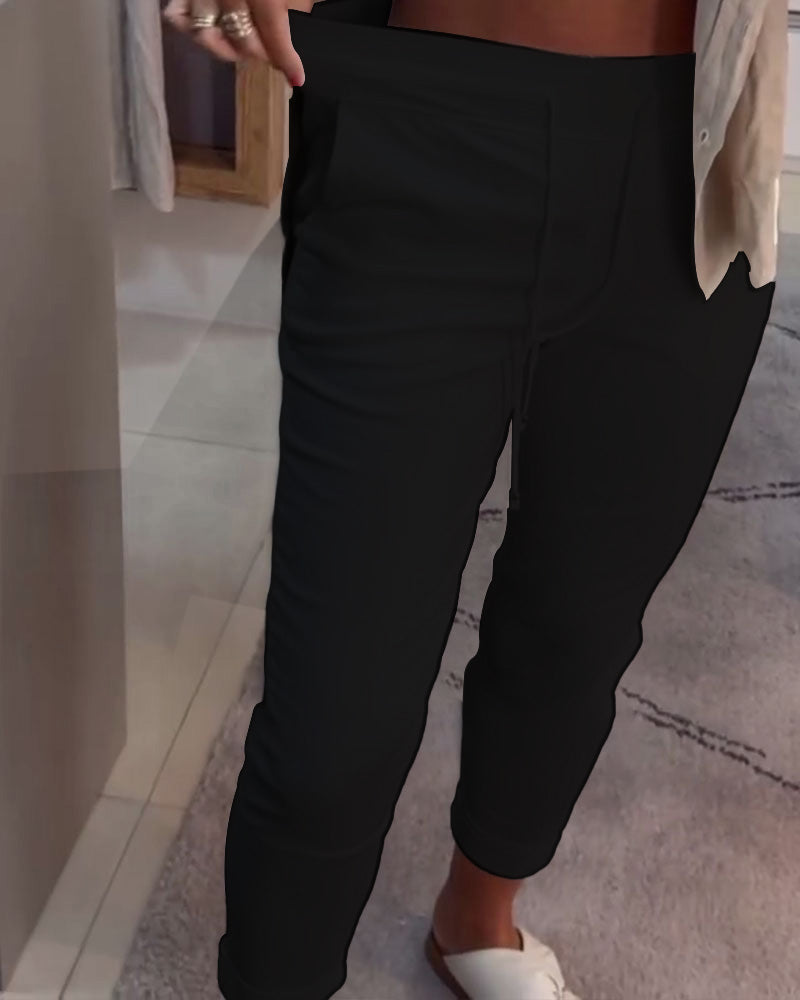 Pantaloni casual a matita con coulisse