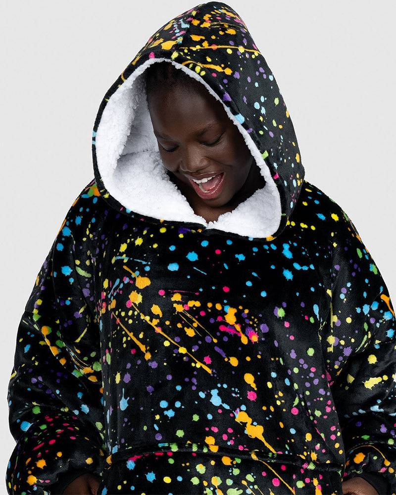 Colorful printed robe blanket hoodie 2024 F/W Blanket Hoodies