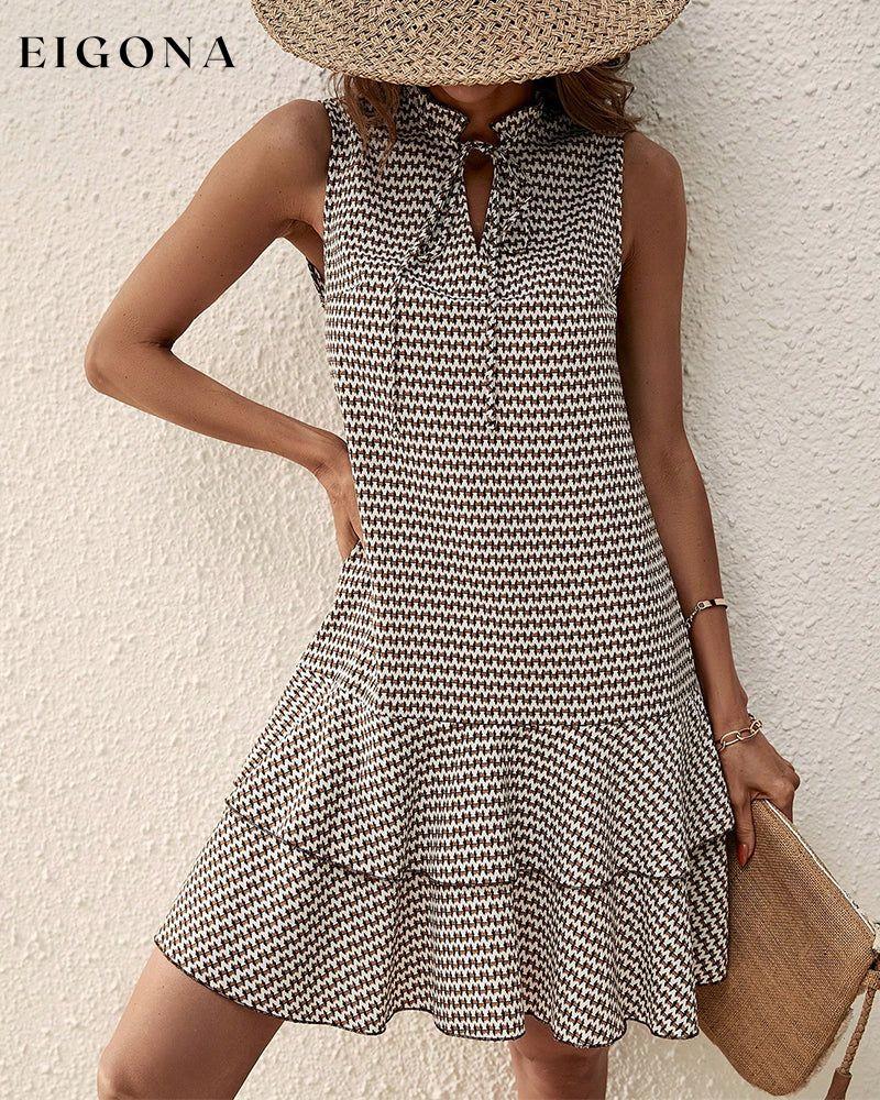 V-neck Stripe Print Dress 23BF Casual Dresses Clothes Dress Dresses Summer