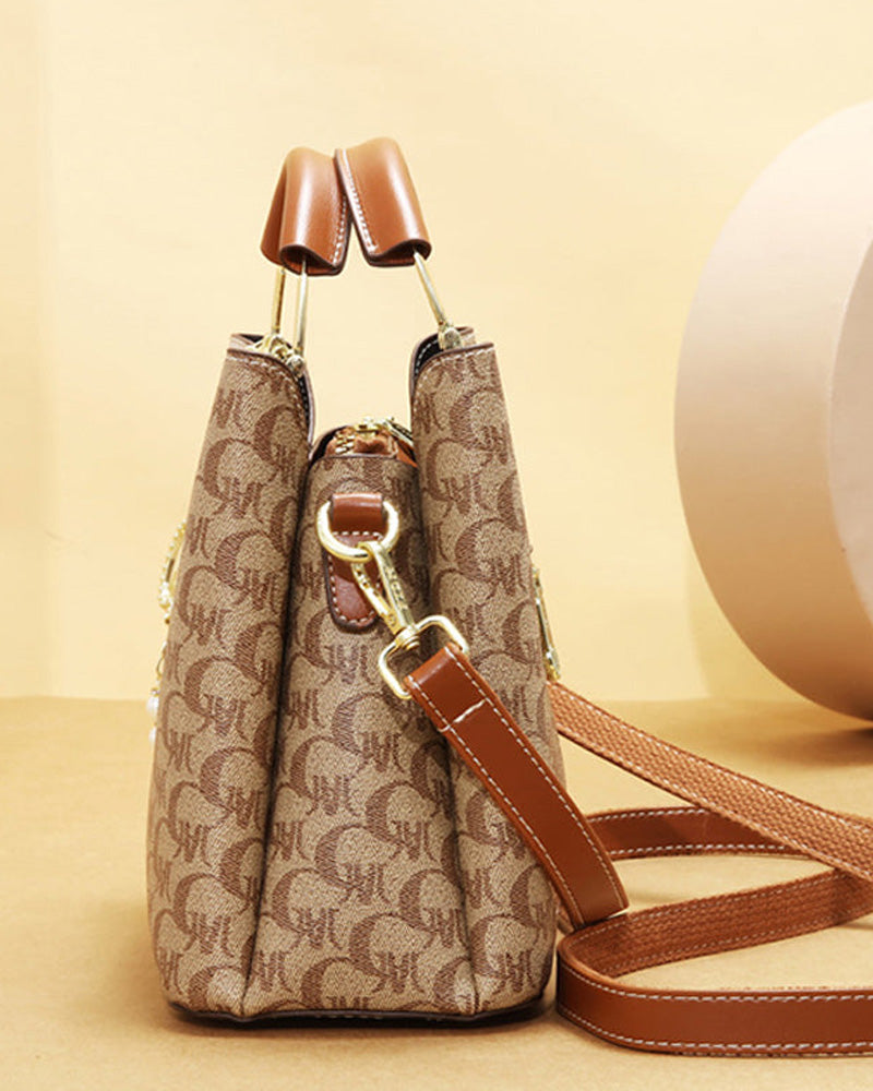 Retro Stylish Printed Handbag