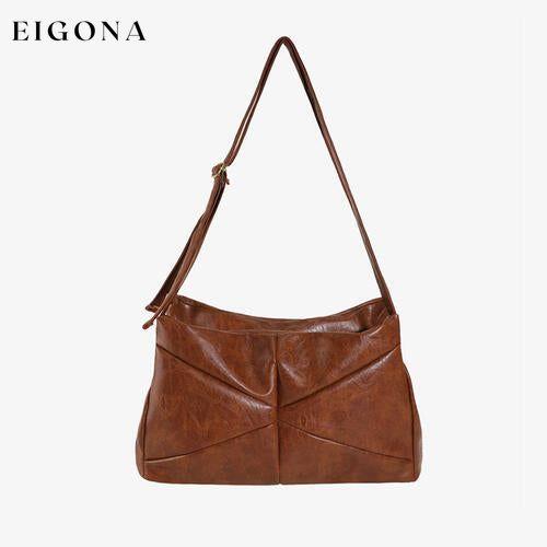 PU Leather Large Tote Bag Caramel One Size bag bags Bags & Wallets clothes handbags misc purse purses Ship From Overseas Y.P