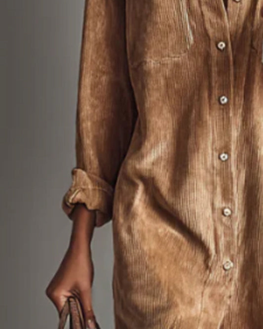 Fashionable And Elegant Lapel Dress