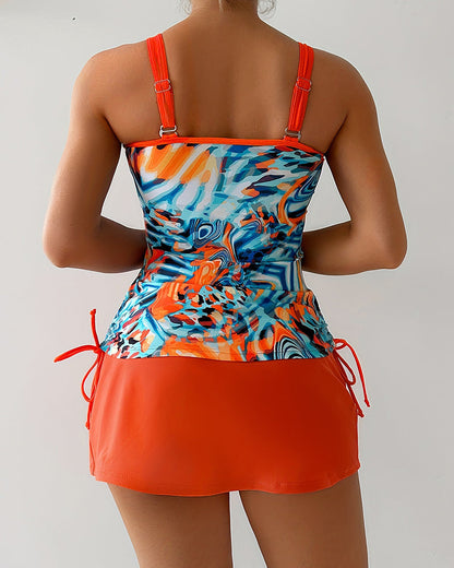 Sexy schulterfreier Badeanzug mit Print