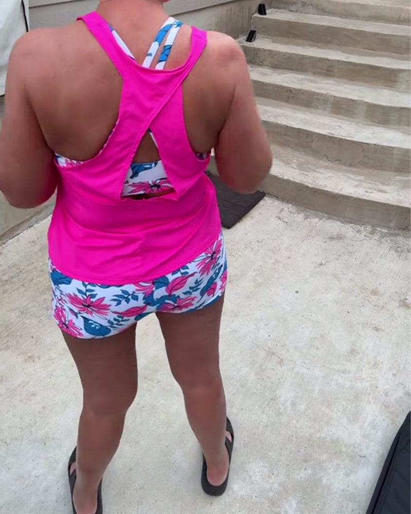 Bedruckter zweiteiliger Badeanzug