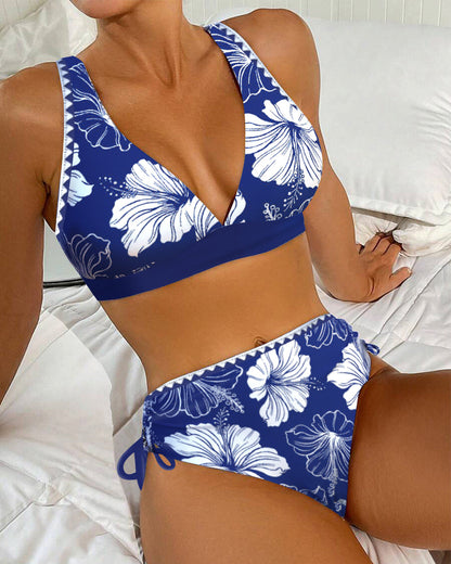 Costume da bagno bikini stampato a due pezzi