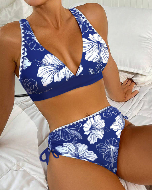 Costume da bagno bikini stampato a due pezzi