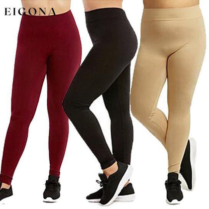 3-Pack: Plus Size Women's Casual Ultra-Soft Workout Yoga Leggings bottoms refund_fee:1200