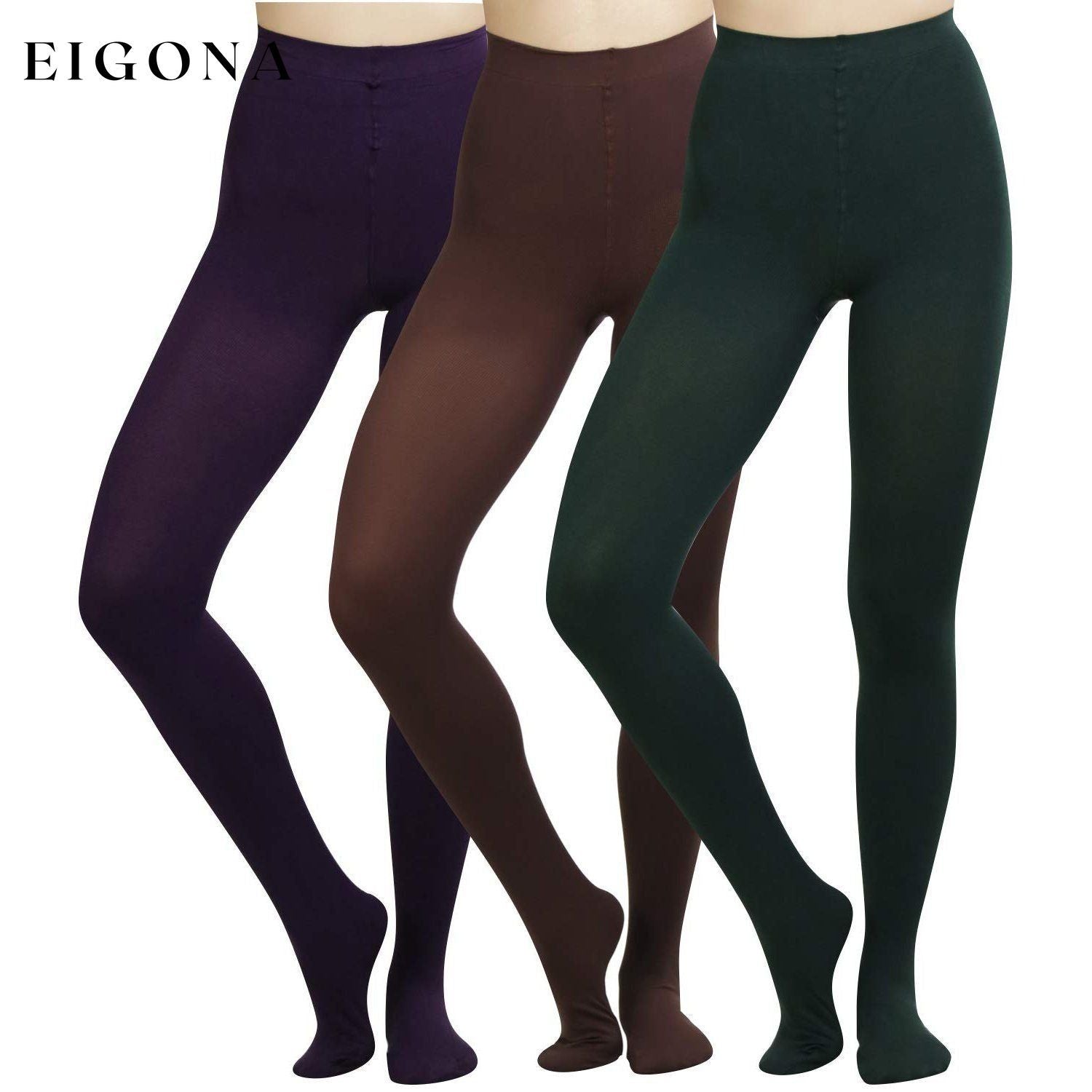 3-Pack: ToBeInStyle Women's Warm Thermal Tights Dark Assortment __stock:100 bottoms refund_fee:1200