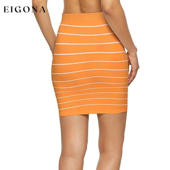 3-Pack: Women's Striped Seamless Microfiber Slim Nylon Pull-On Closure Mini Skirts __stock:1000 bottoms refund_fee:800