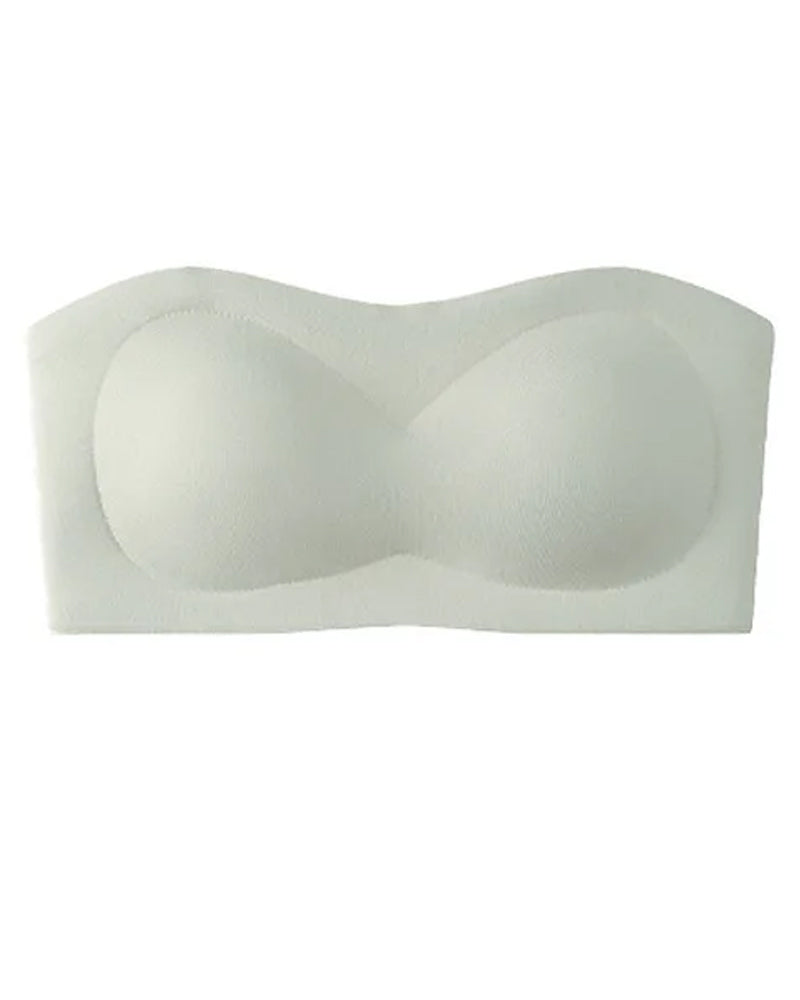 Strapless Solid Color Push-Up Bra