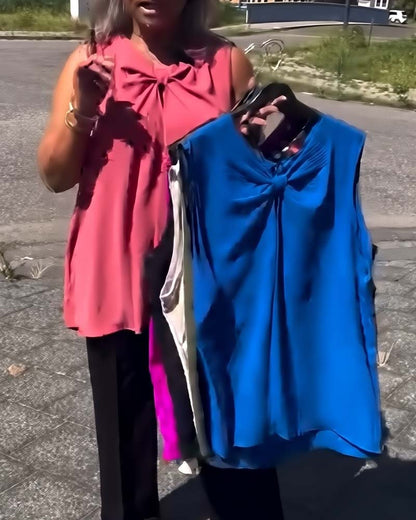 Ärmellose Weste mit Schleife