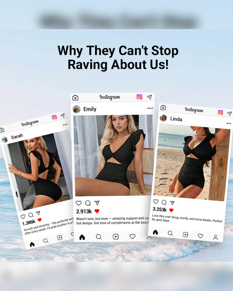 Sexy Ruffled One-Piece Swimsuit – Ruffle Detail, Tummy Control & Vibrant Colors