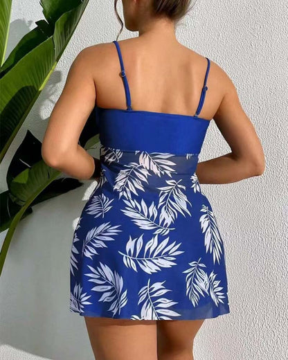 Sexy Printed Mesh Tankini