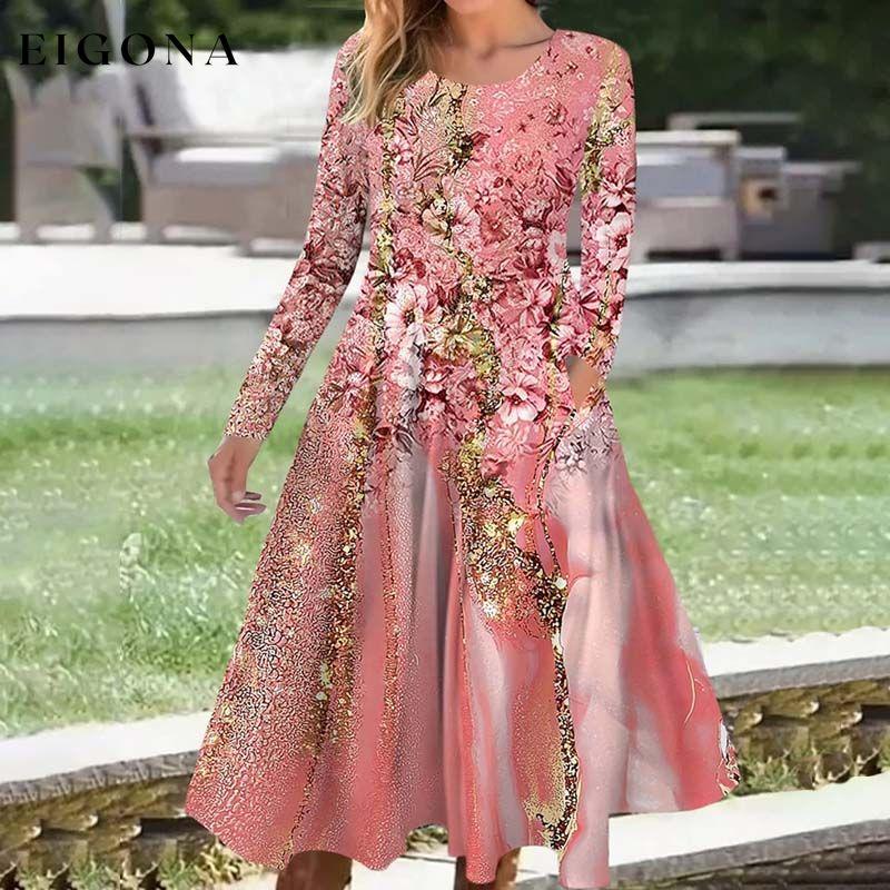 Floral Print Gradient Dress best Best Sellings casual dresses clothes Plus Size Sale short dresses Topseller