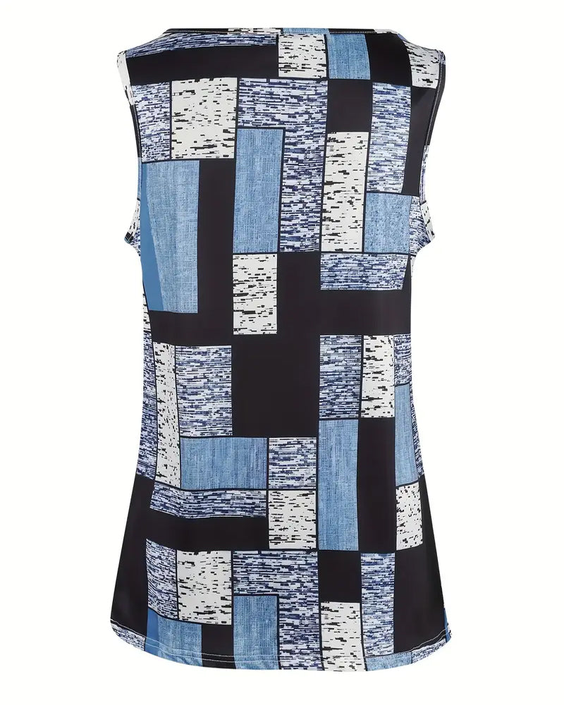 Canotta elegante con stampa a contrasto