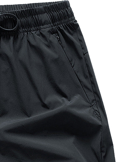 Men Elastic Waist Pocket Quick-Dry Ice Silk Sports Shorts