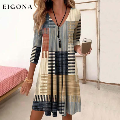 Vintage Colour Block Dress 19.99 best Best Sellings casual dresses clothes Plus Size Sale short dresses Topseller