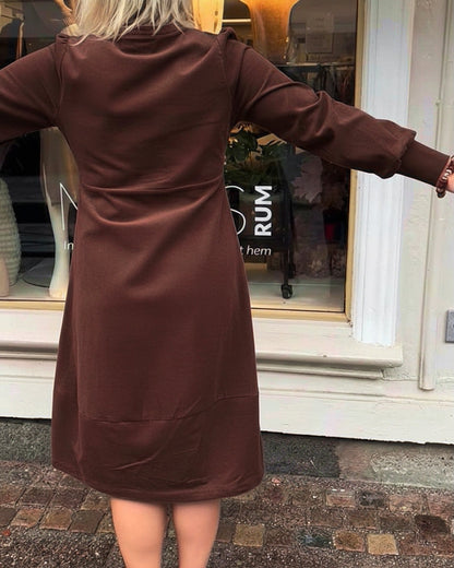 Casual Retro Long Sleeve Dress