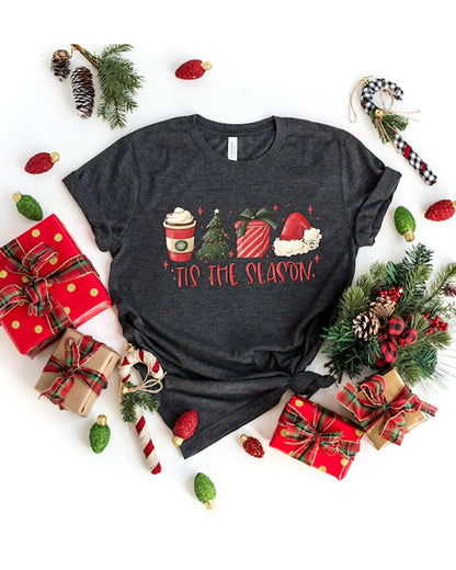 Christmas tis the season T-shirt 2024 f/w christmas summer t-shirts