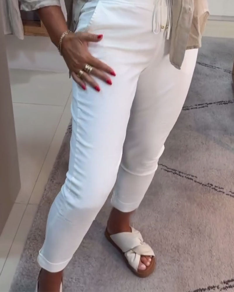 Pantaloni casual a matita con coulisse