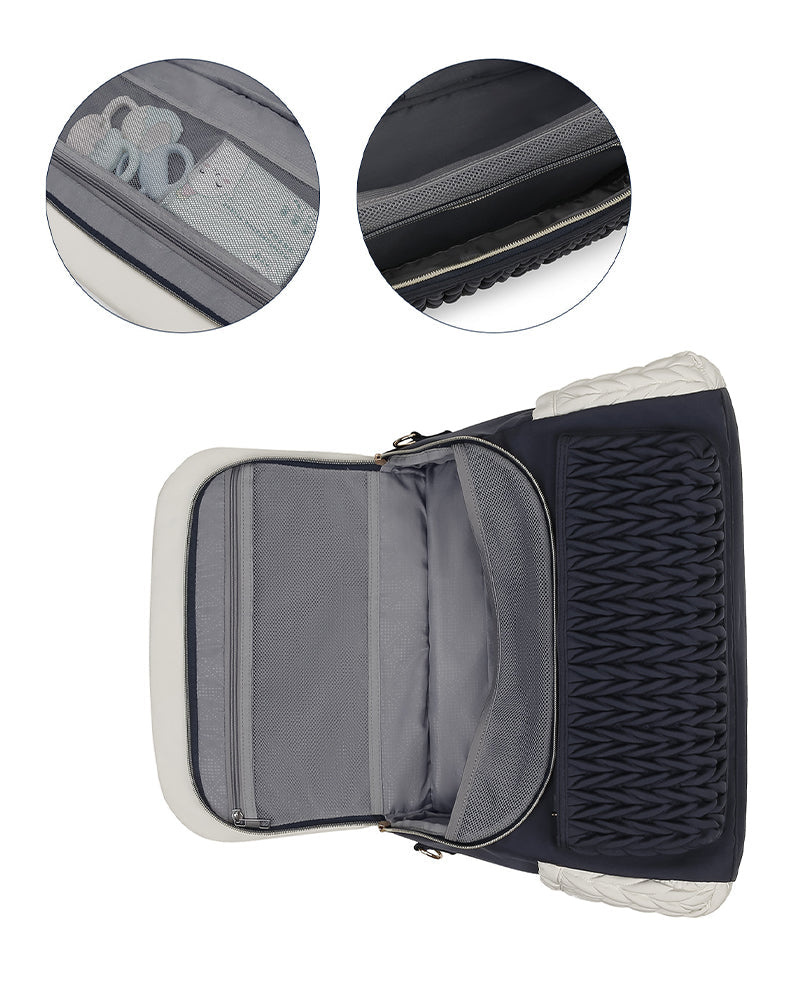 Quilted Double-Shoulder Mommy Bag