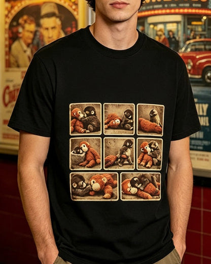Vintage Monkey Print Short Sleeve T-Shirt