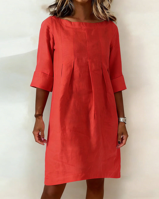 Casual Linen Shift Dress