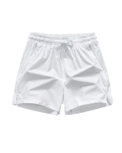 Men Elastic Waist Pocket Quick-Dry Ice Silk Sports Shorts