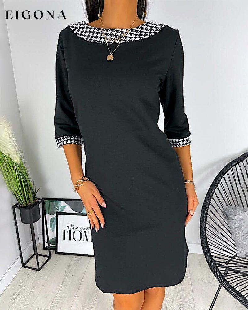 Round Neck Straight Dress 2023 f/w 23BF casual dresses Clothes Dresses spring